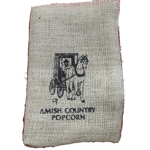 Amish Country White Popcorn 32oz w/ Decorative Burlap Bag image 1