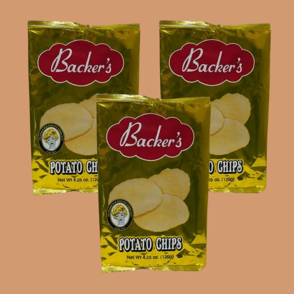 Backer's 4.25oz Potato Chips Pk of 3