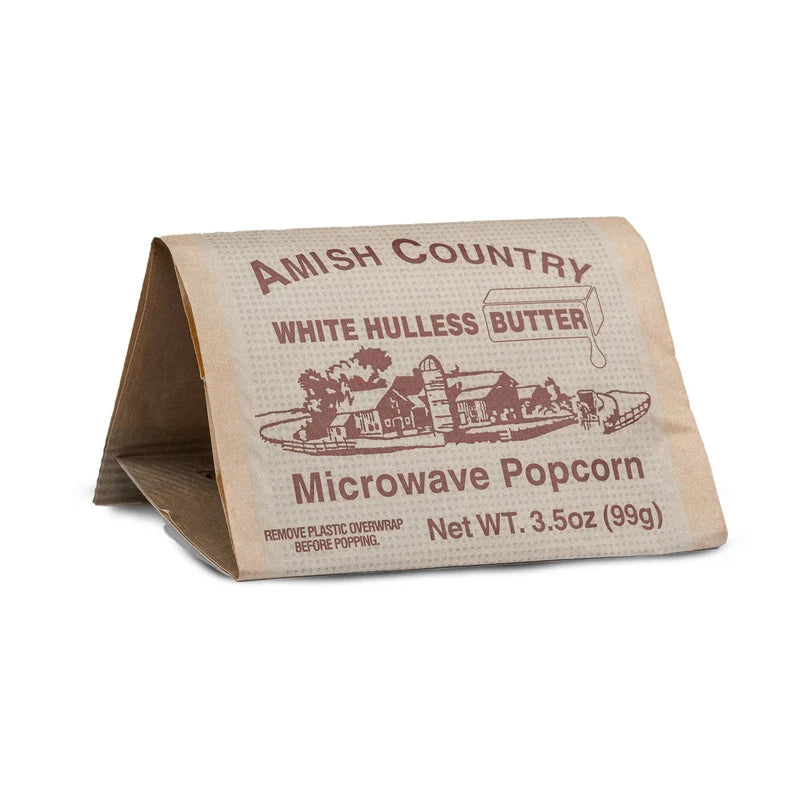 Amish Country Butter White Hulless Microwave Popcorn 10pk