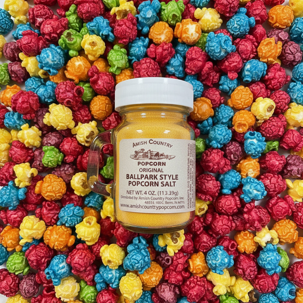 Amish Country Ballpark Style Popcorn Salt 4oz image 0